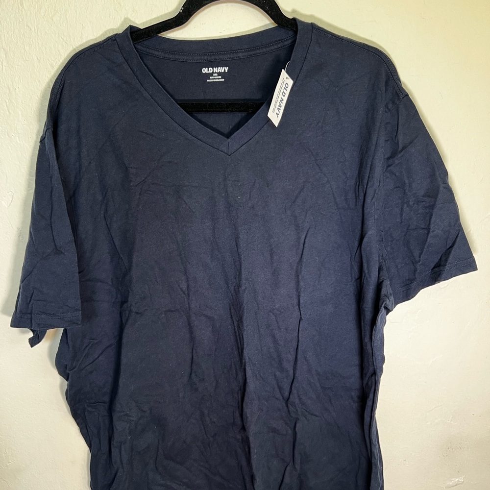Old Navy Deep Blue V-Neck Tee
